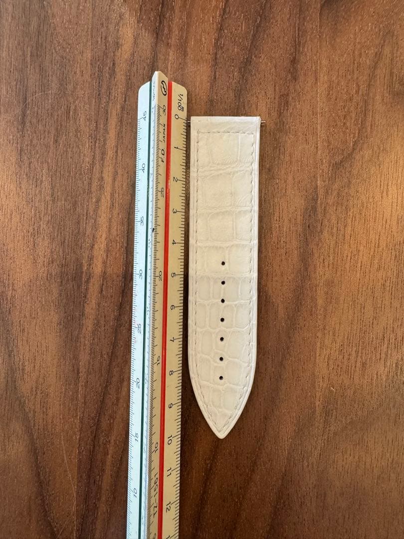 フランク ミュラー 革ベルト 22mm-20mm クロコダイル ホワイト