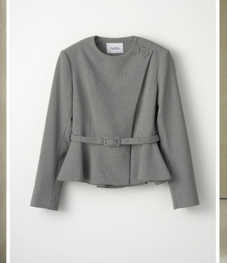 アウディーレ　Noona peplum jacket　Houndstooth