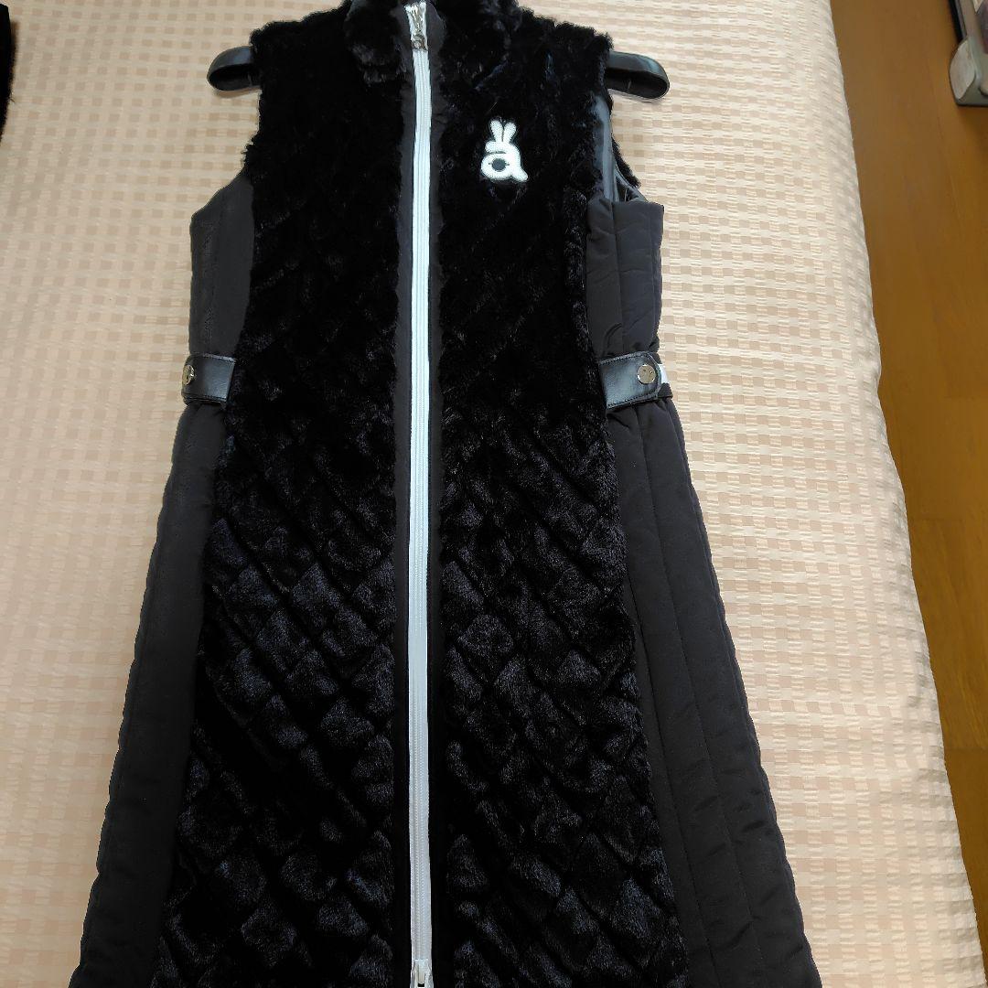 ブラックキルティングダウンベスト