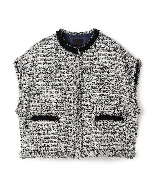 トゥモローランド　ファンシーツイード スクエアジレ