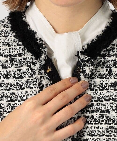 トゥモローランド　ファンシーツイード スクエアジレ