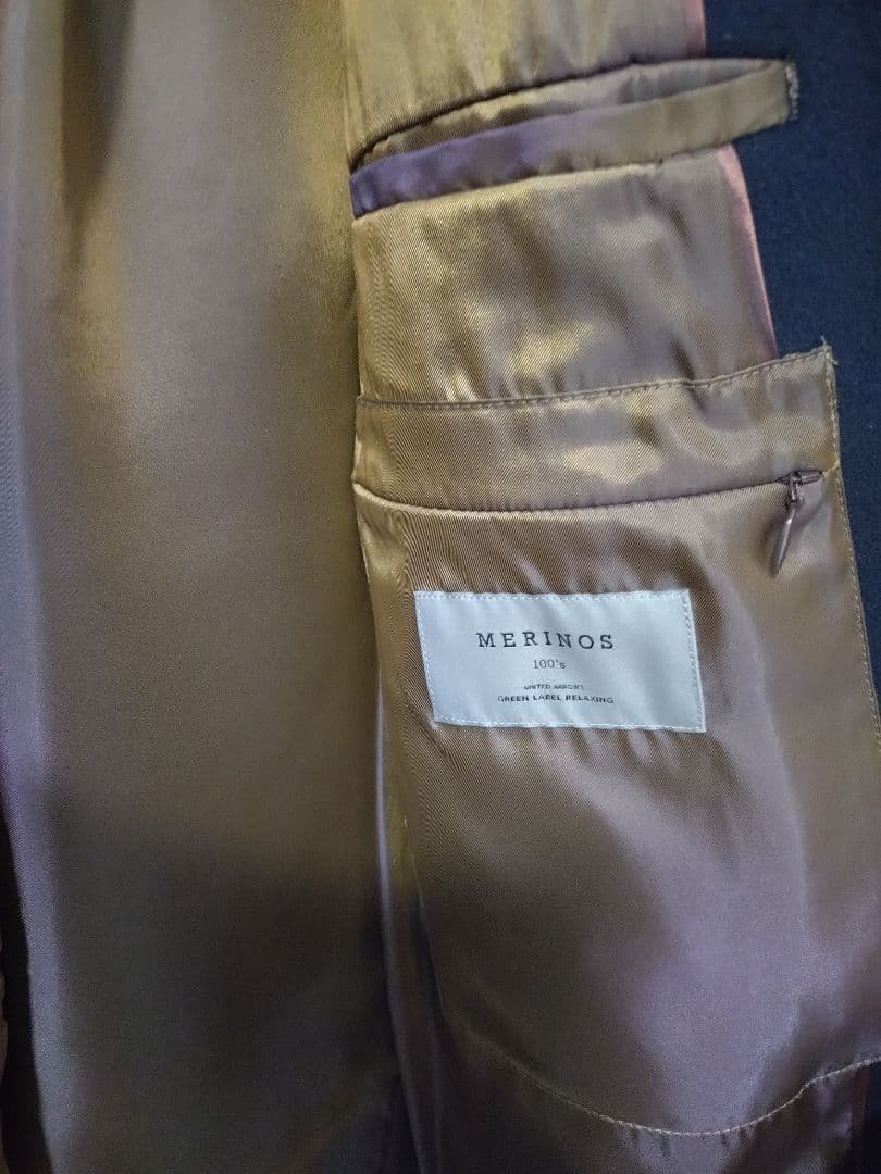 【写真追加】グリーンレーベルリラクシング　メルトン　スタンドカラーコート　XL