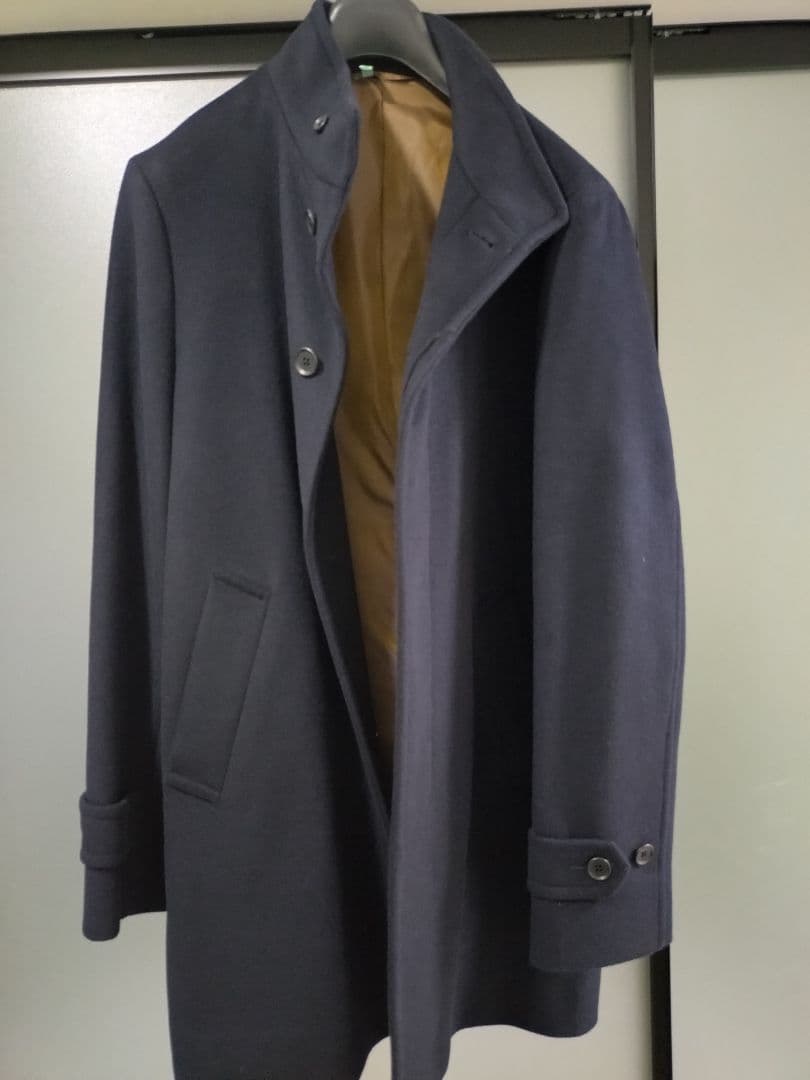 【写真追加】グリーンレーベルリラクシング　メルトン　スタンドカラーコート　XL