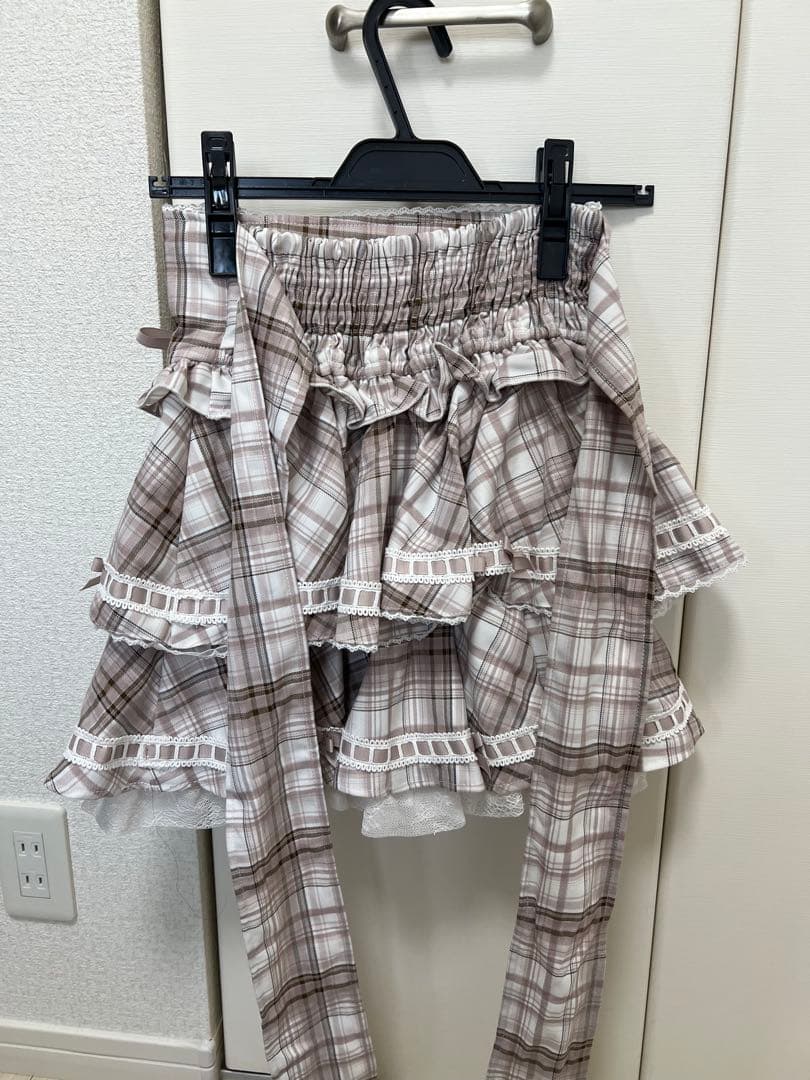 【最終値下げ】LIZLISA リズリサ はしごリボンチェックティアードスカパン