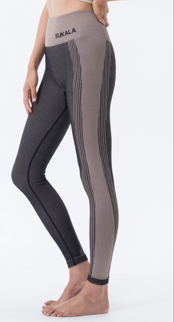 SUKALAシャドーストライプメランジレギンスS