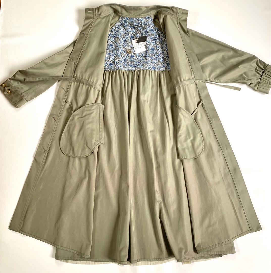 新品✨ローラアシュレイ ロングコート バックプリーツ チュール リバティ 40