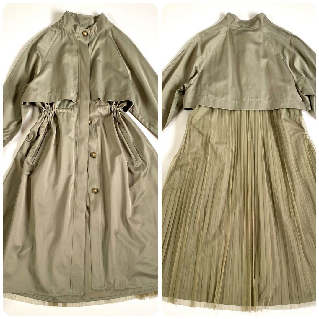 新品✨ローラアシュレイ ロングコート バックプリーツ チュール リバティ 40