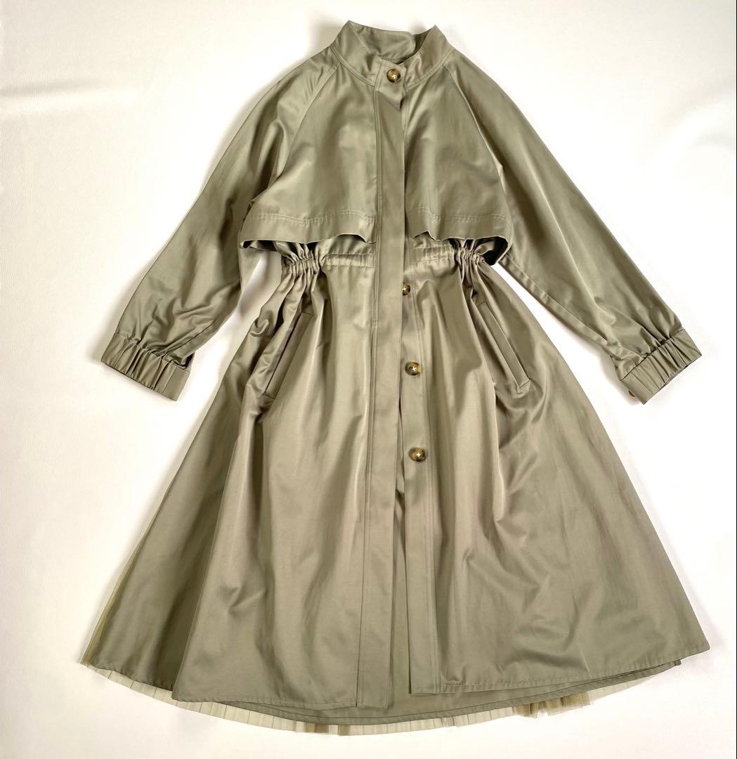 新品✨ローラアシュレイ ロングコート バックプリーツ チュール リバティ 40