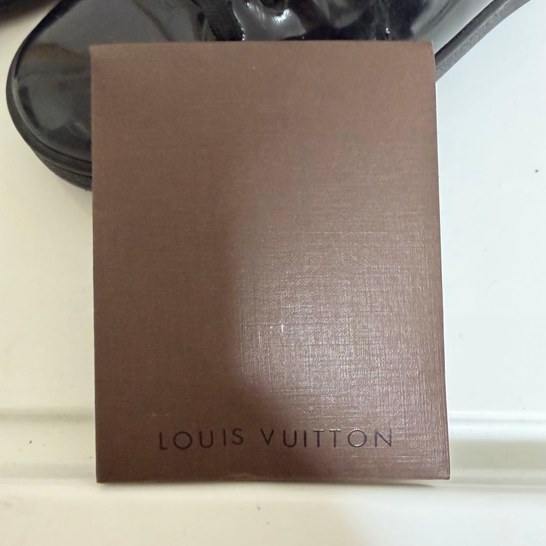 LOUIS VUITTON スニーカー エナメル ブラック 24cm