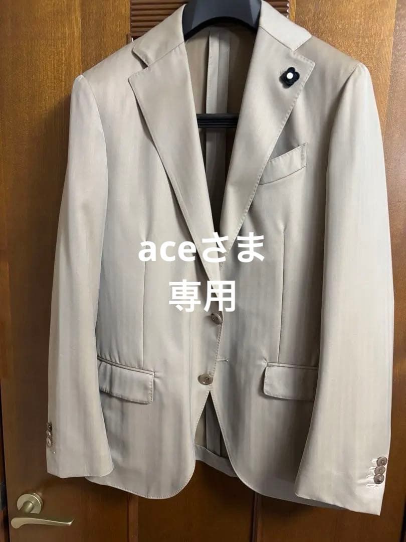 ⭐︎LARDINI⭐︎ベージュ ストライプスーツ⭐︎46サイズ