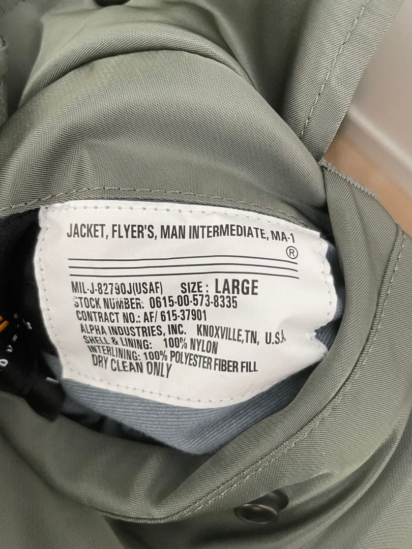 t*0様 ALPHA アルファWAIPER別注 MA-1CORE SPEC ワイ