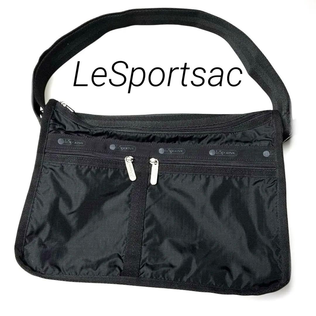 LeSportsac黒ショルダーバッグ　deluxe everyday bag