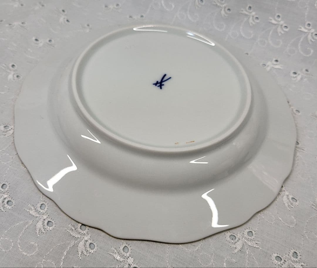 未使用✨マイセン ピンクローズ プレート20cm 皿 ピンク 花