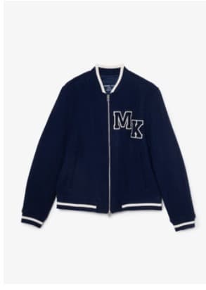 ネイビー スタジャン マイケルコース　MK刺繍ロゴ付き メンズXS/レディースM