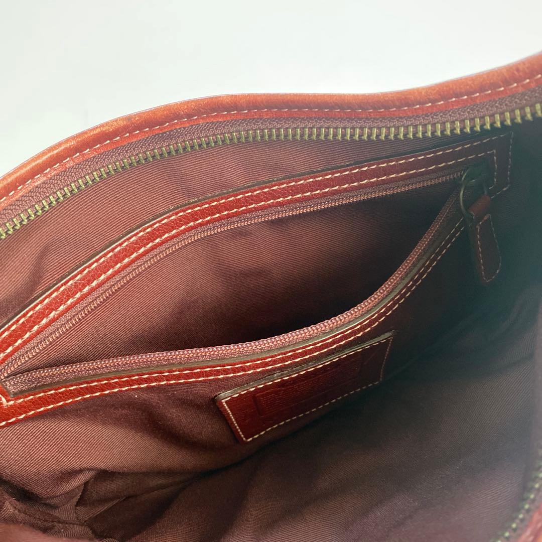 希少 Coach レッド ショルダーバッグ アクセサリーポーチ スウェード