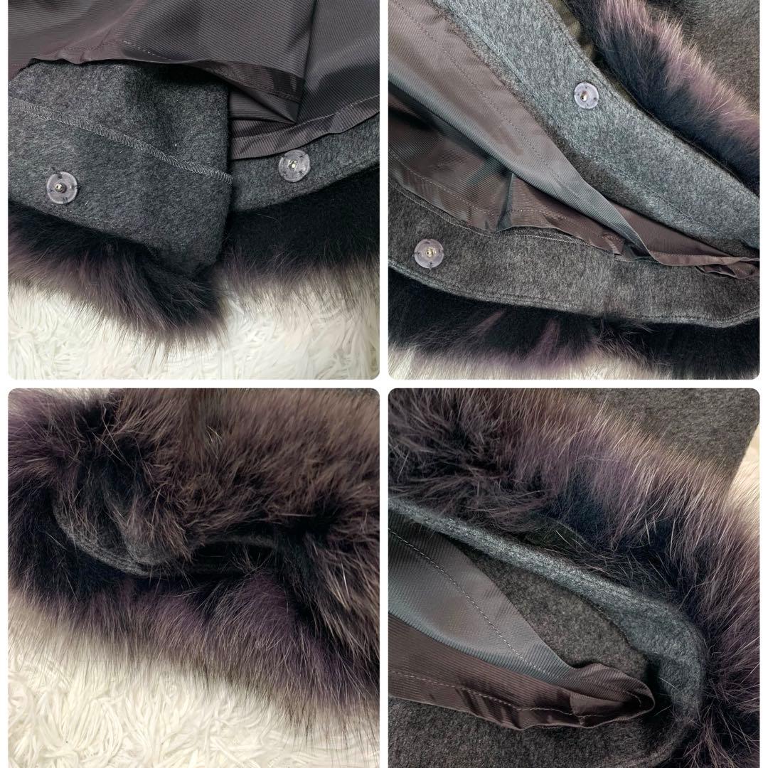 専用♡D78. ◆BALMAIN【カシミヤ100%/フォックスファー◆ポンチョ】