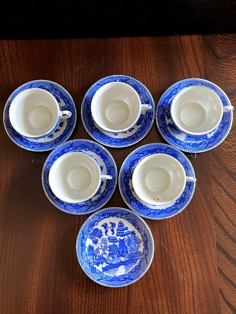 超希少　ブルーウィローパターンのミニセット（日本製）