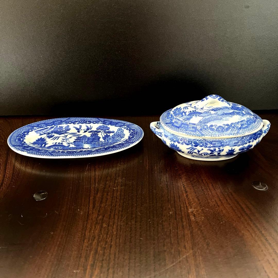 超希少　ブルーウィローパターンのミニセット（日本製）