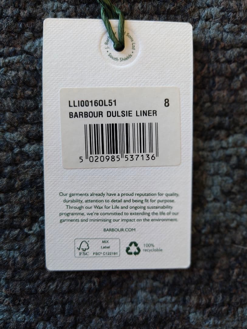 Barbour オリーブ Dulsie ボア ライナー ベスト ジレ