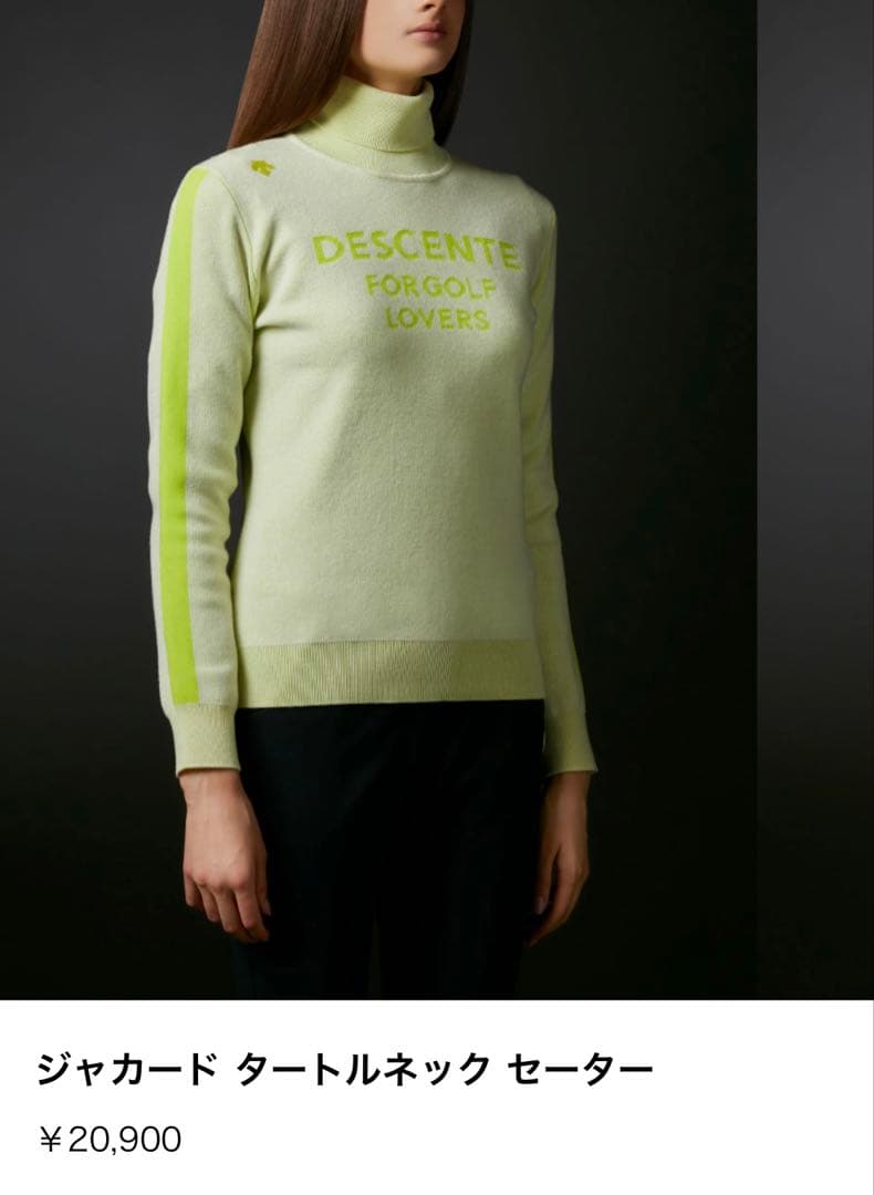 DESCENTE ゴルフ　タートルネックセーター　M