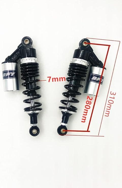Hegeiisy 280mm 7mmスプリングオートバイ用 リアサスペンション