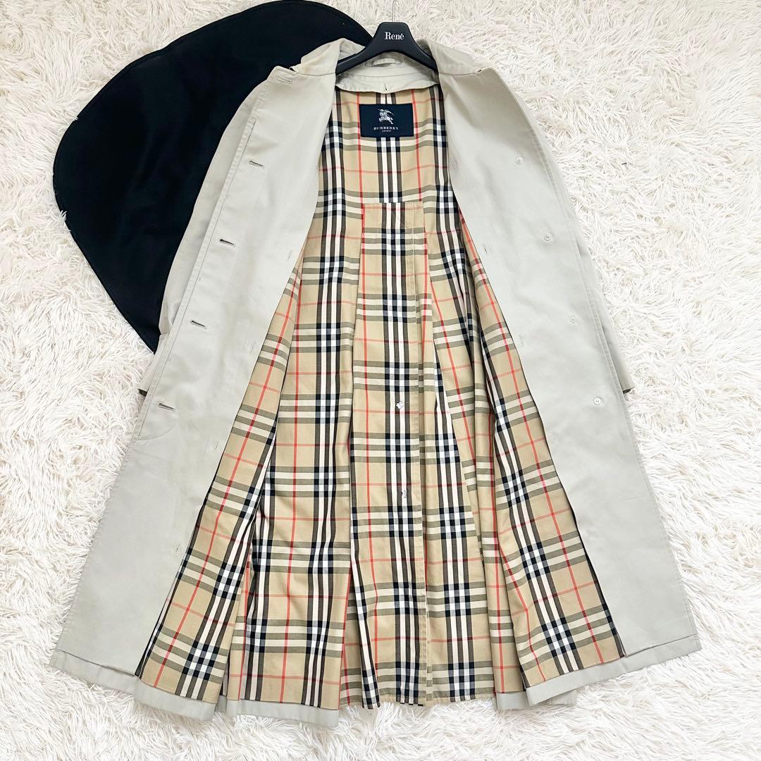 バーバリーロンドン ライナー付き ステンカラーコート ライトベージュ ロング M