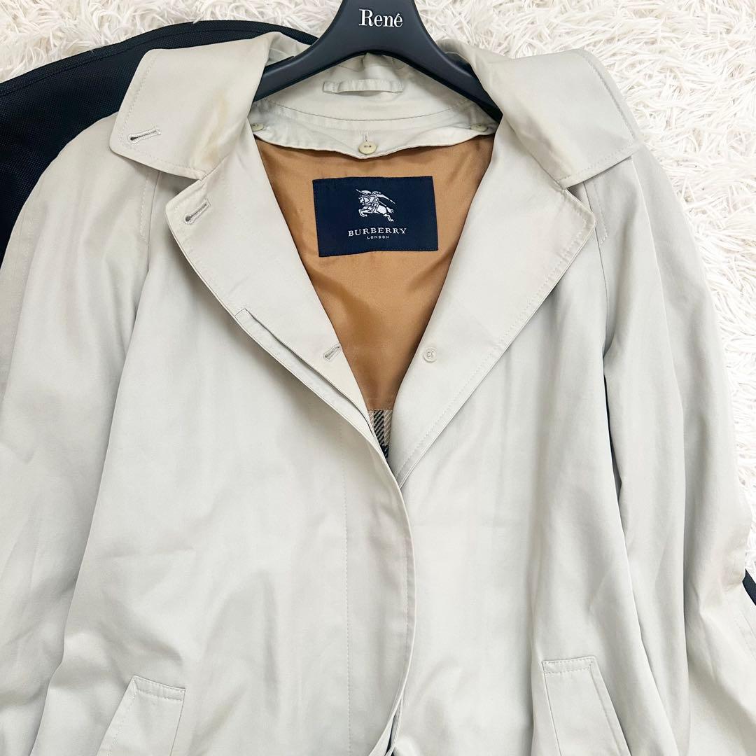 バーバリーロンドン ライナー付き ステンカラーコート ライトベージュ ロング M