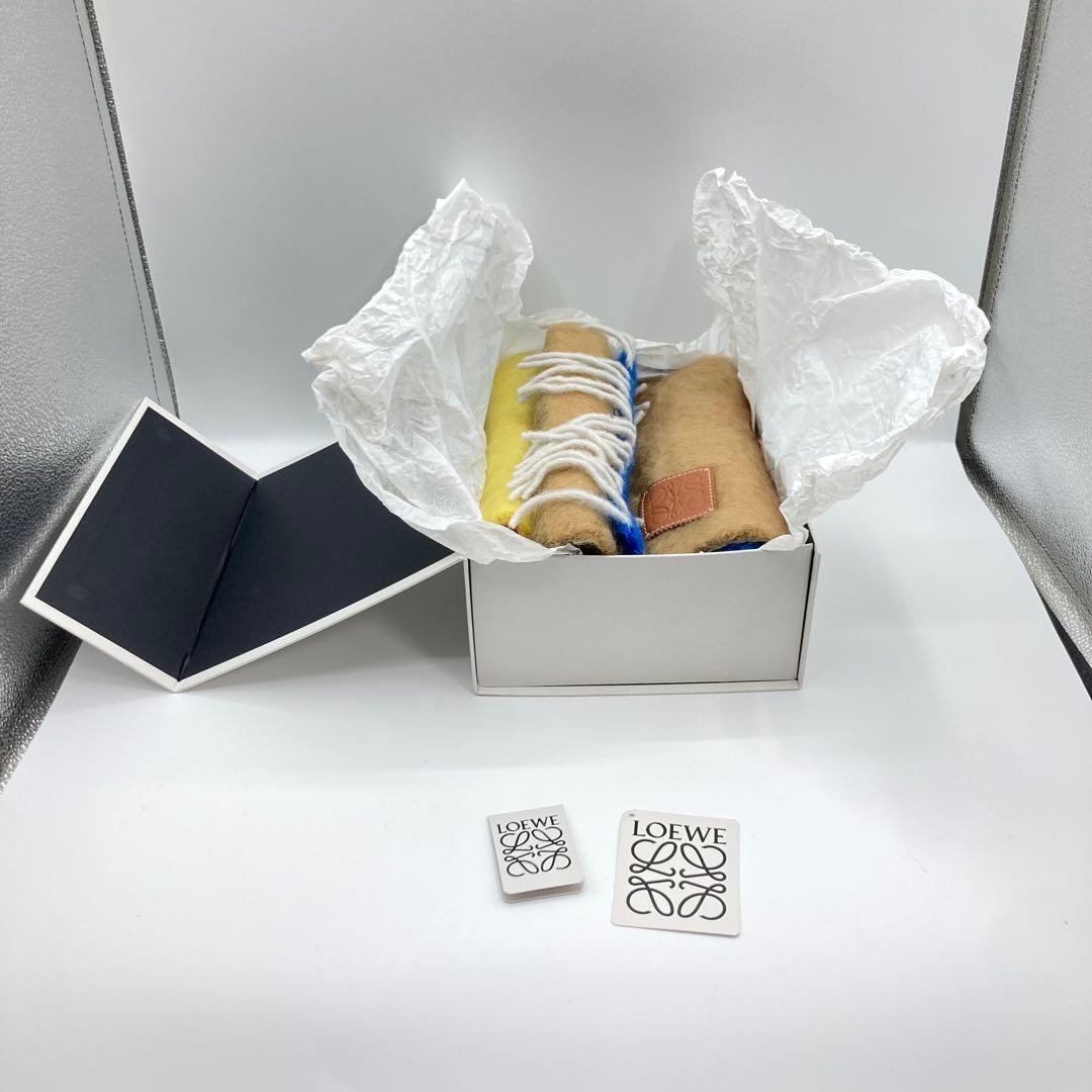 新品未使用　ロエベ　マフラー　モヘア　アナグラム　ストライプ　ユニセックス　人気