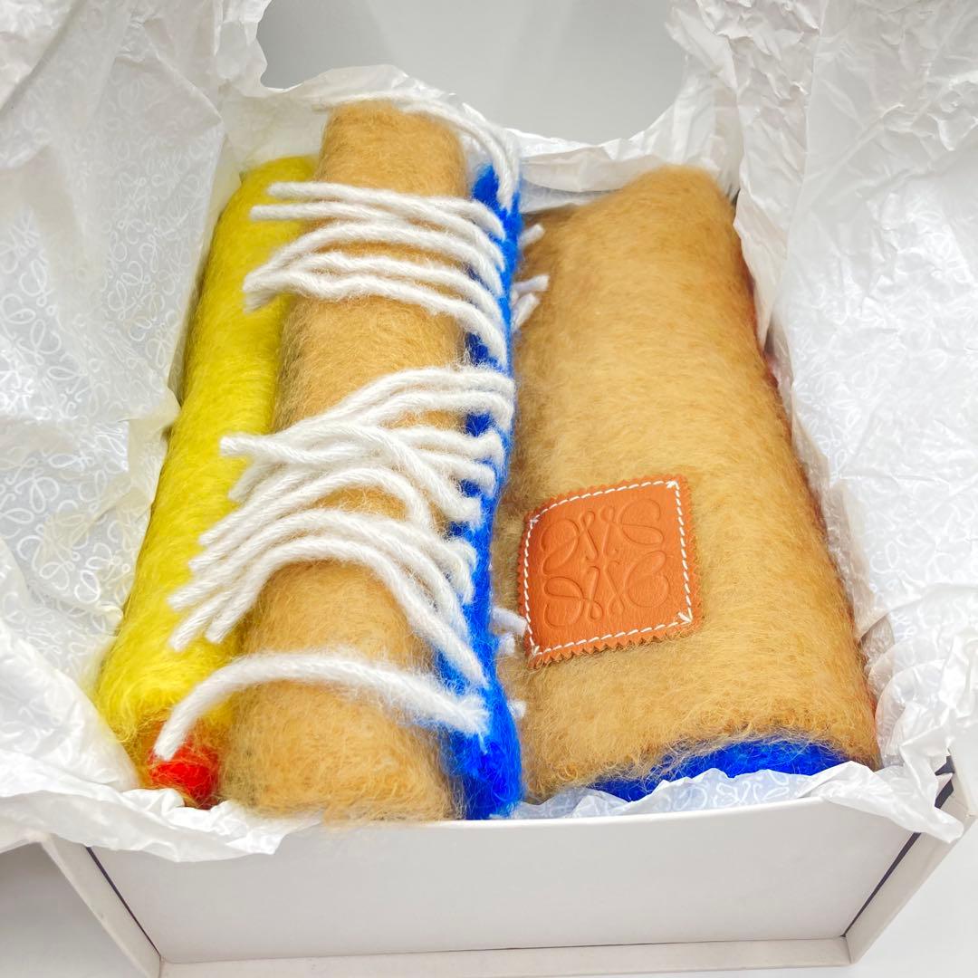 新品未使用　ロエベ　マフラー　モヘア　アナグラム　ストライプ　ユニセックス　人気