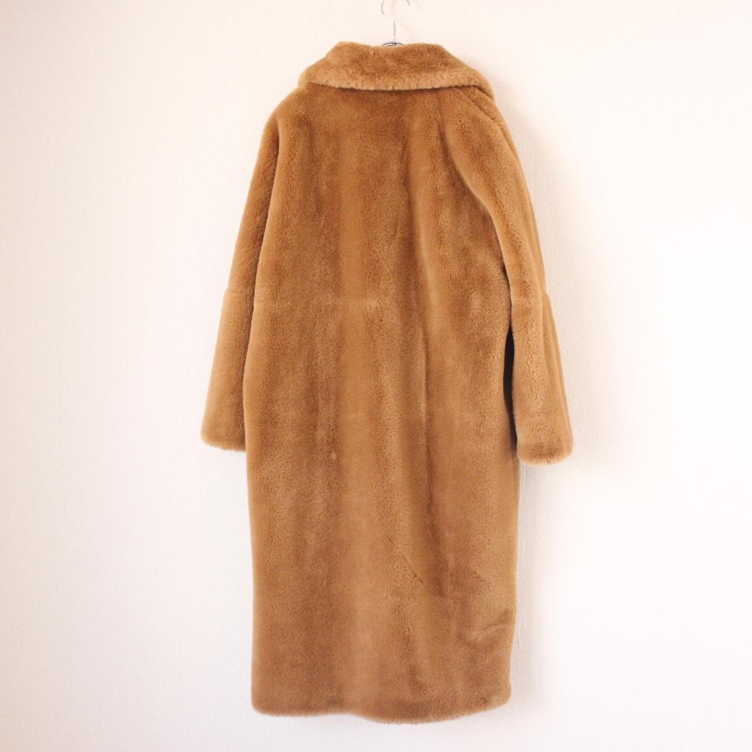 ZARA ロングファーコート テディベア Mサイズ ブラウン マキシ丈