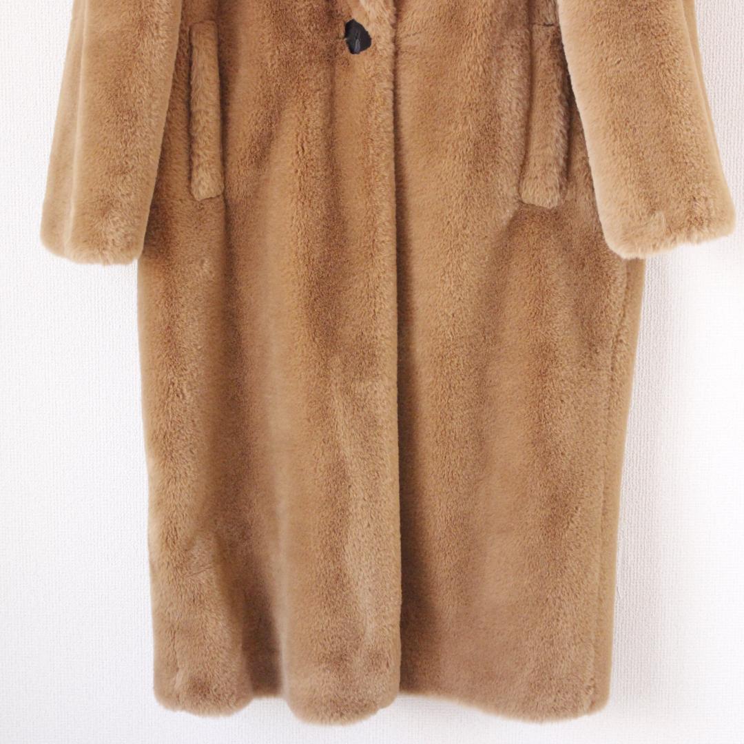 ZARA ロングファーコート テディベア Mサイズ ブラウン マキシ丈