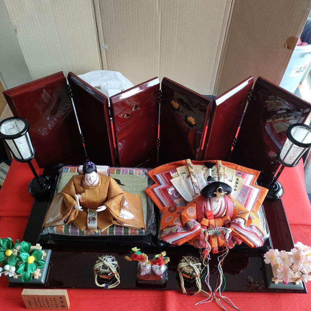 雛人形 親王飾り　 平飾り　　作家名(平安優香)