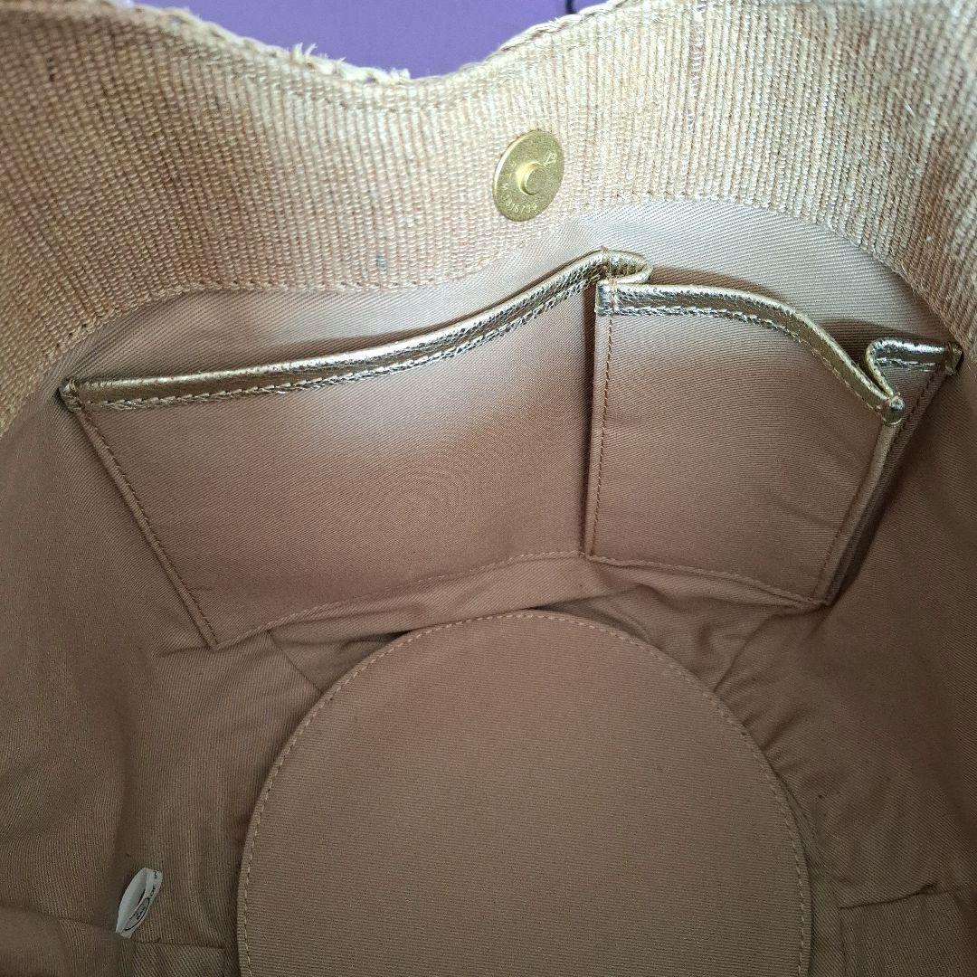 ヴィオラドーロ ラフィアかごバッグ トートバッグ　保存袋付