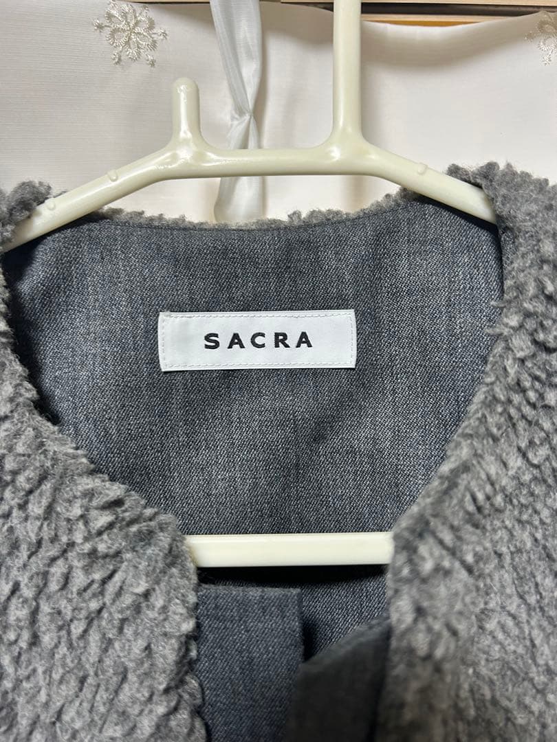 サクラ　SACRA ボア ショートベスト グレー　sacra ※8日まで値下げ