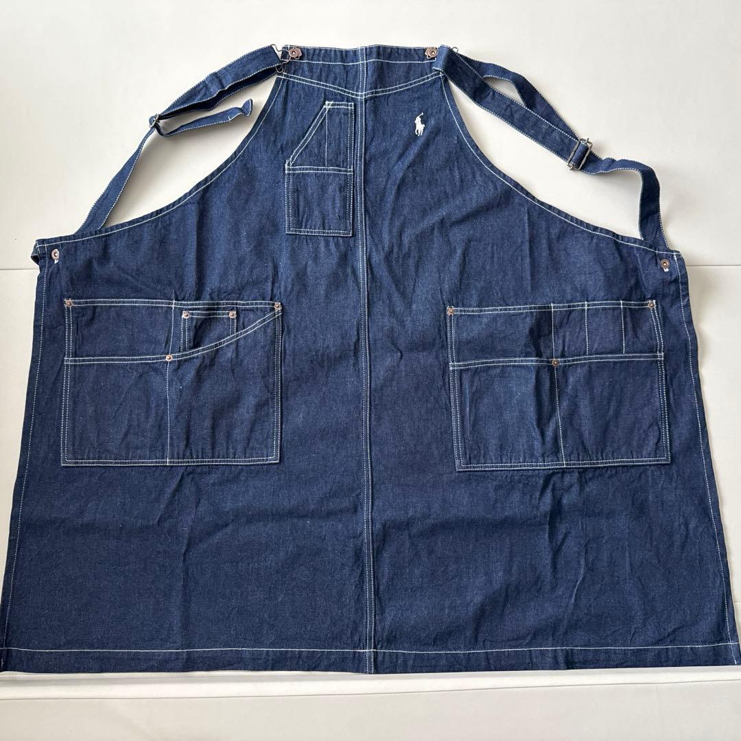 RALPH LAUREN ダークデニム オーバーオールエプロン