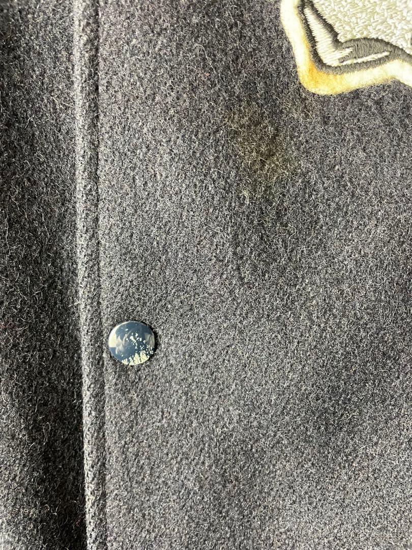 80s NFLダラス・カウボーイズ　レザー切替スタジャン スタジアムジャケット