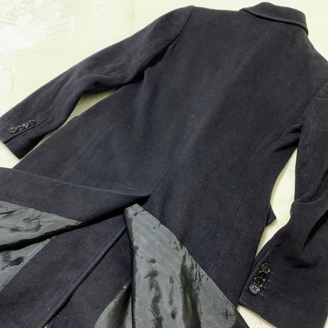 【極美品 カシミア混 】 ドルチェ&ガッバーナ チェスターコート ロング 黒タグ