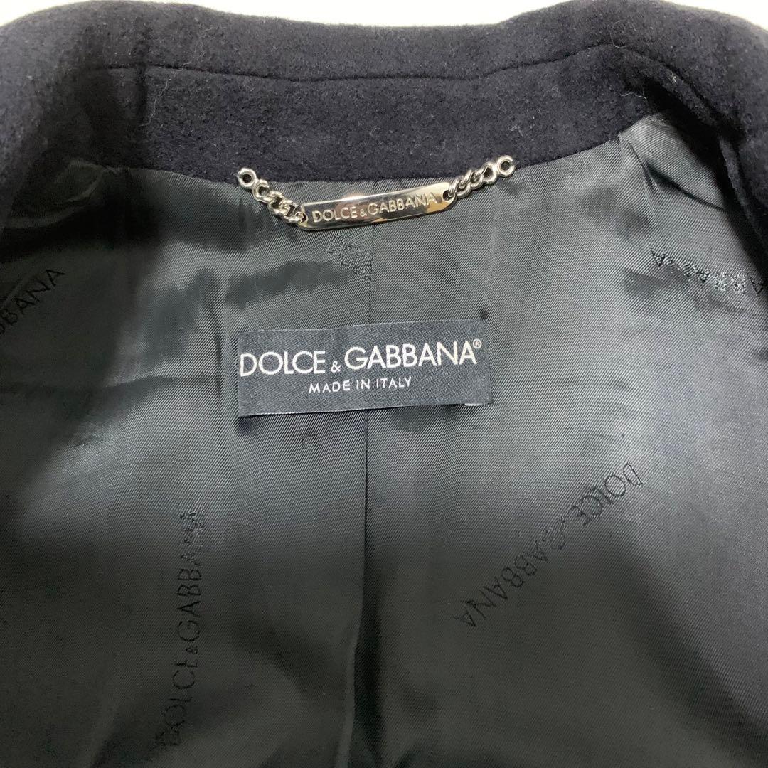【極美品 カシミア混 】 ドルチェ&ガッバーナ チェスターコート ロング 黒タグ