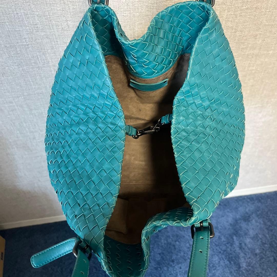 ボッテガヴェネタ　ティール編み込みレザーショルダーバッグ