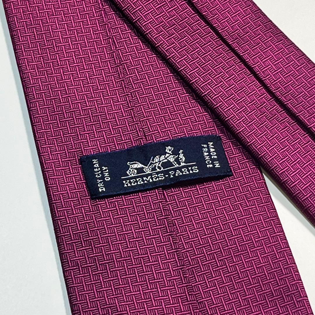 希少✨美品✨HERMES エルメス　ネクタイ　Hモチーフ　アレンジ ロゴ
