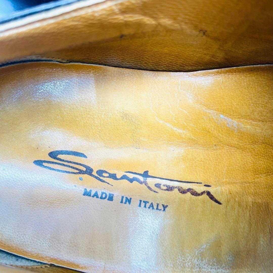 SANTONI サントーニ Uチップ 外羽根 8 ブラウン イタリア製 レザー