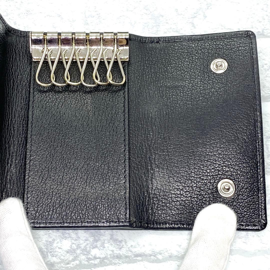 CHANEL  キーケース 6連  カメリア 黒 バタフライ ココマーク 型押し