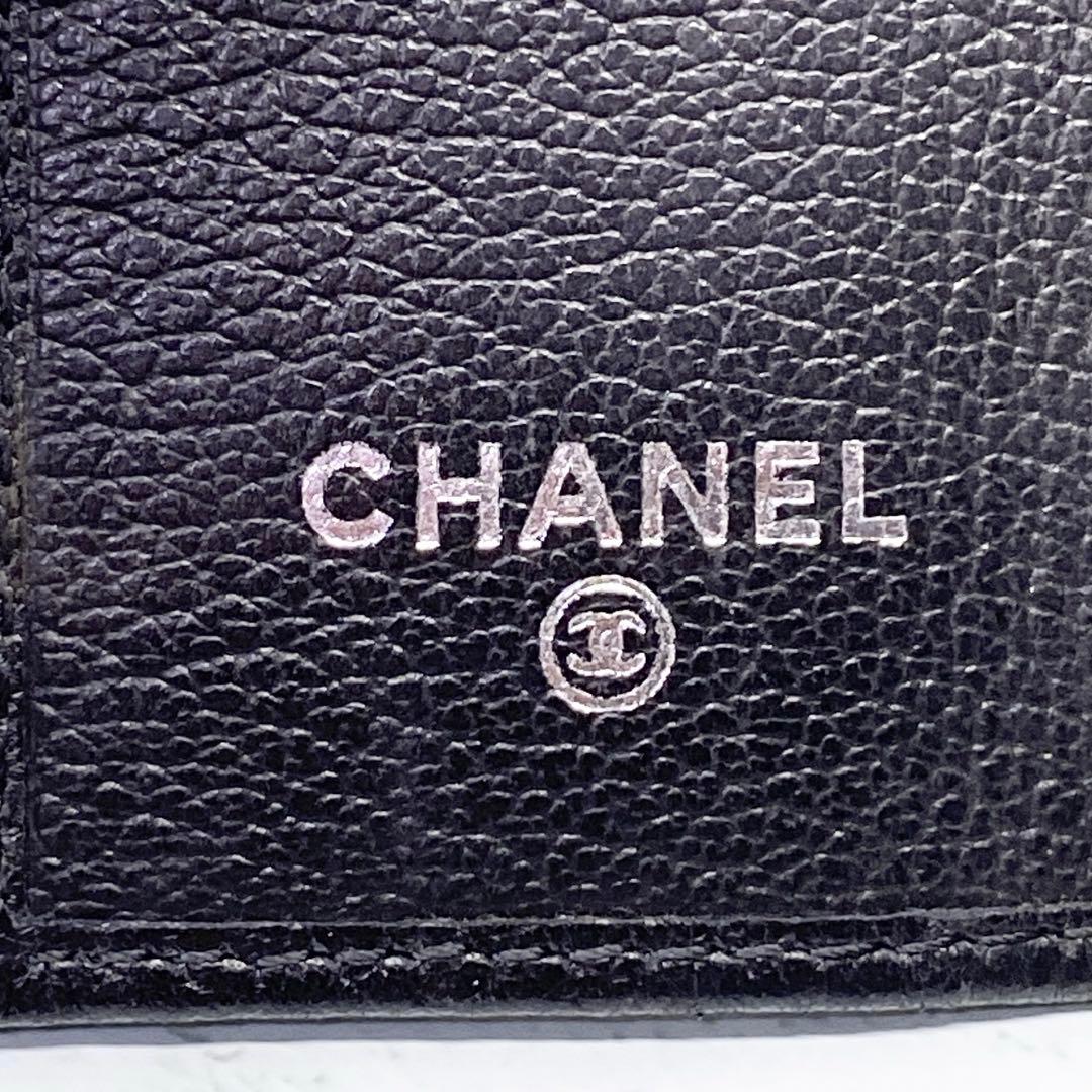 CHANEL  キーケース 6連  カメリア 黒 バタフライ ココマーク 型押し