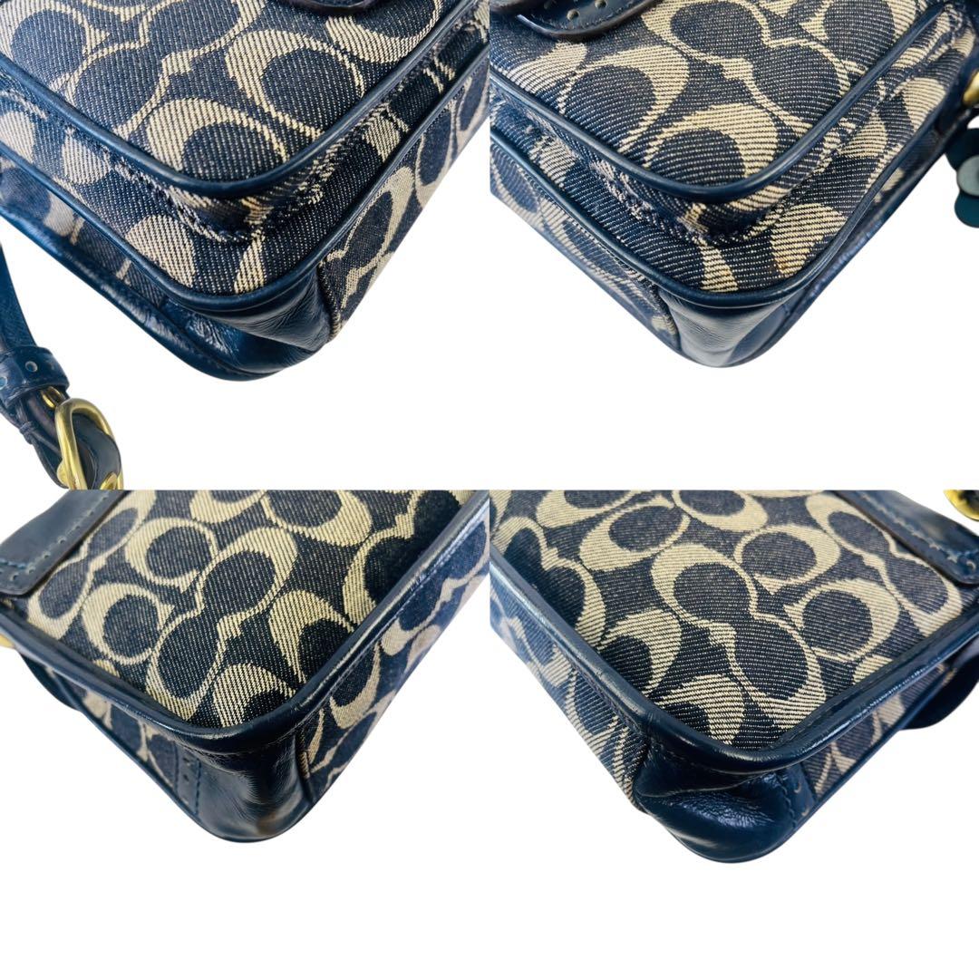 COACH コーチ デニム ショルダーバッグ 斜め掛け ソーホー シグネチャー