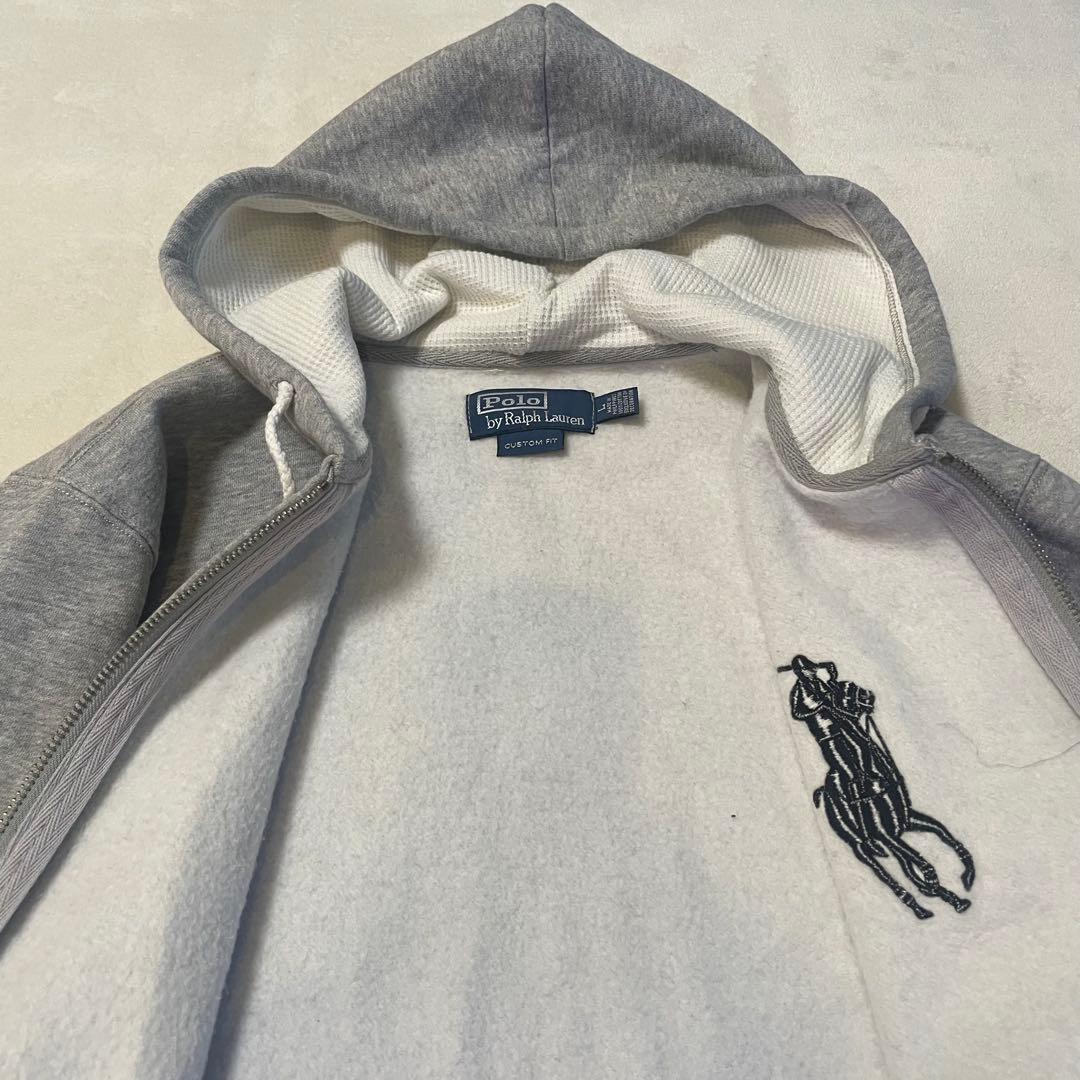 Polo Ralph Lauren ジップパーカー ビッグポニー グレー　Ｌ