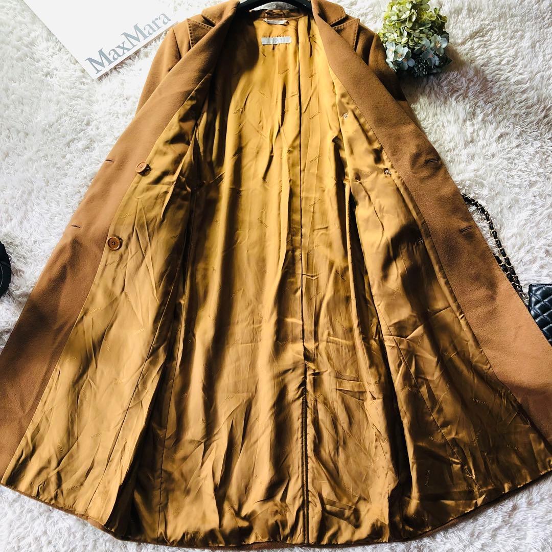 希少44✨美品 マックスマーラ アイコンコート カシミヤ100% キャメル