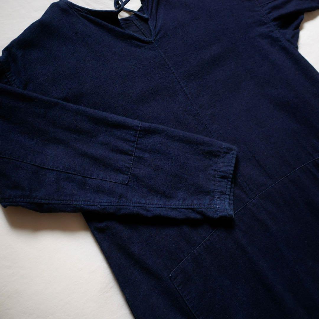 45rpm インディゴ 染めワンピース