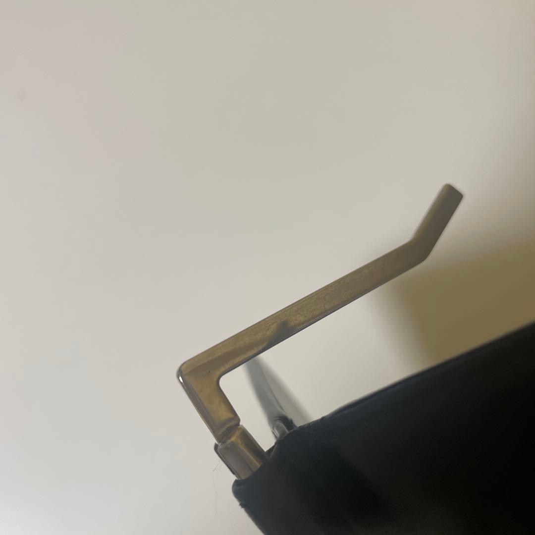 SAINT LAURENT ブラックレザー マネークリップ