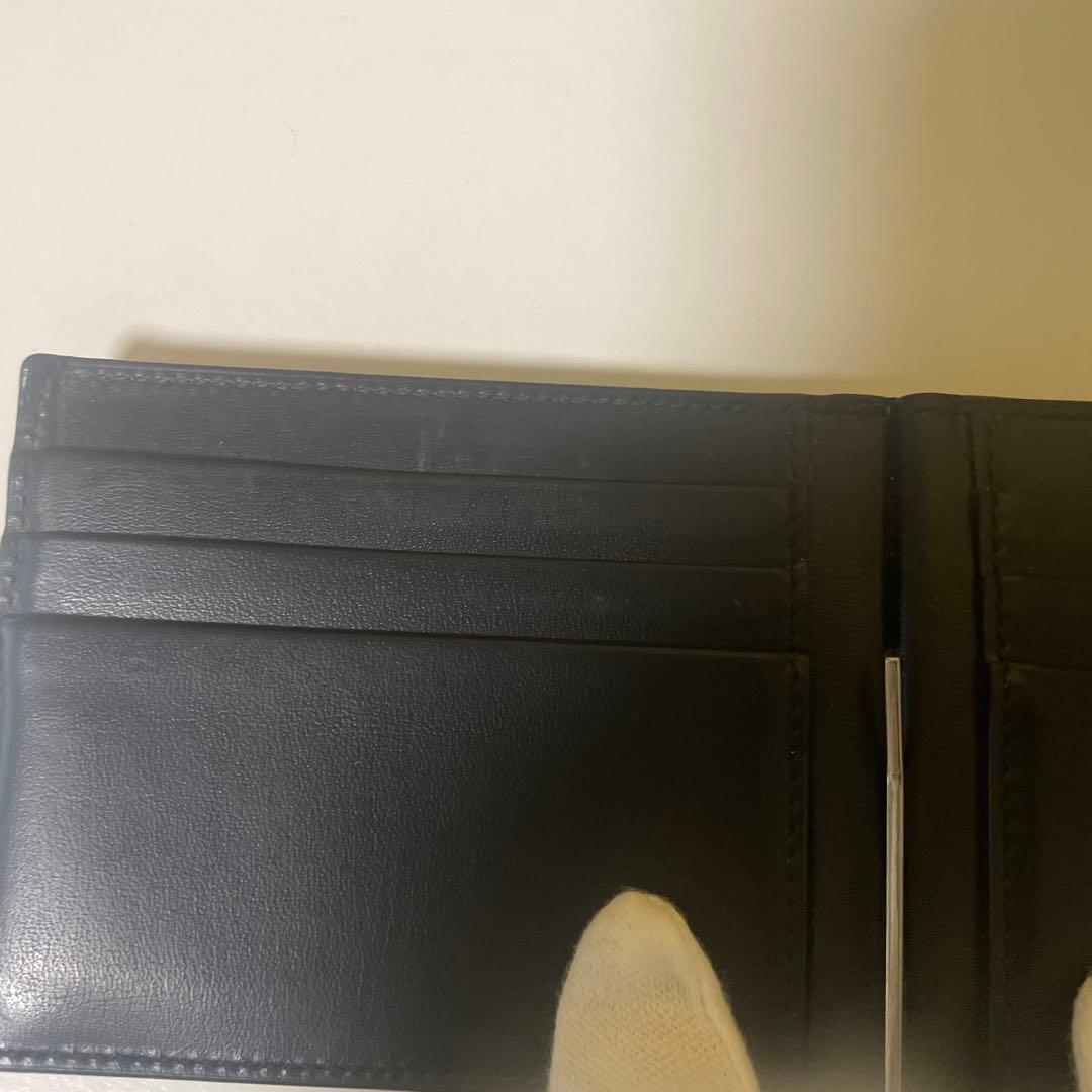 SAINT LAURENT ブラックレザー マネークリップ