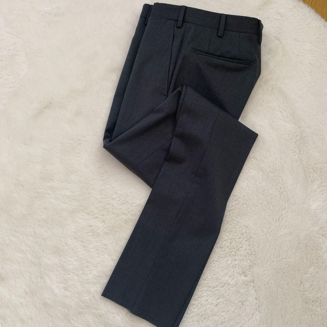 未着用極美品Tex Teq グレー セットアップスーツ　イタリア製　鎌倉シャツ